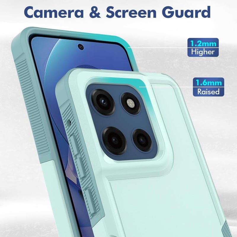 yuanming for Moto G Stylus 5G 2025 Case,[Military Grade Drop Tested] with Screen Protector,Dual Layer Protective Heavy Duty Cell Phone Cover Non-Slip Shockproof Case for Motorola G Stylus 5G 2025 (Green) - Image 4